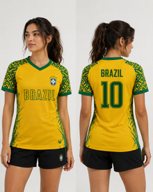 Brazil fan jersey worn by supporter