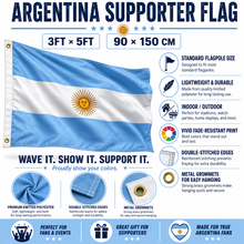 Argentina Fan Flag – 3ft × 5ft | 2026 Fan Edition